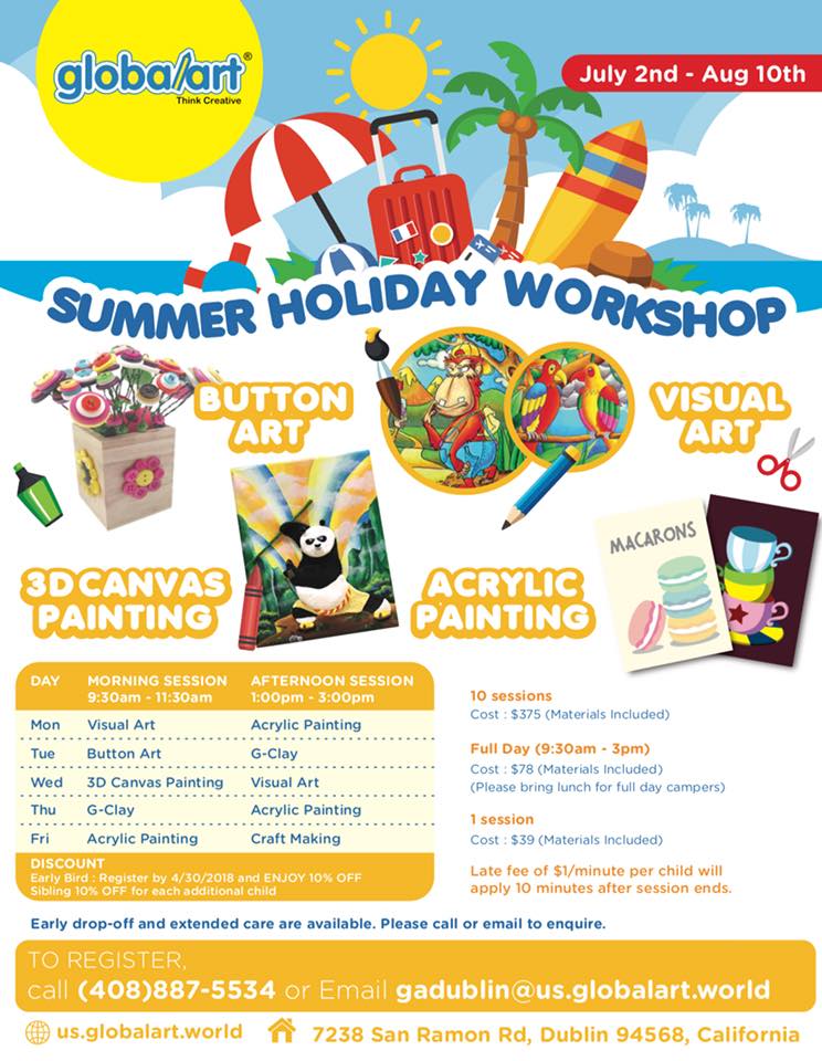 Global Art Summer Art Camp July 2 August 10 Connecting People In San Ramon Dublin 3327