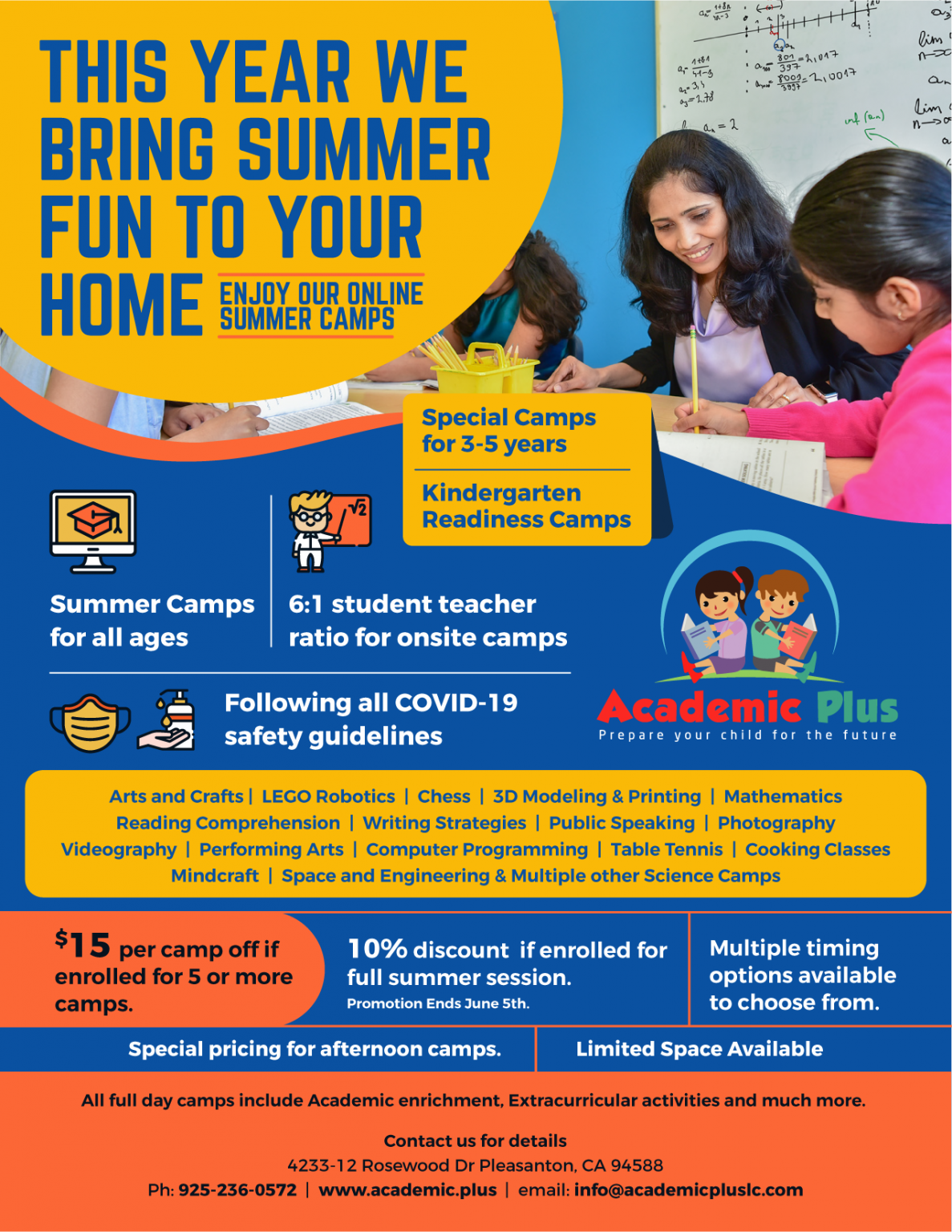Summer Camps Online and Onsite at Academic Plus Connecting people